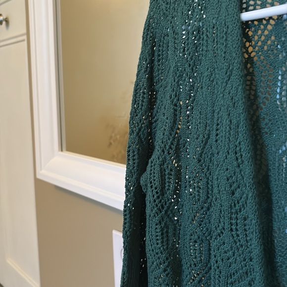 NWT Skye’s the Limit Green Crochet Sweater - Picture 2 of 5